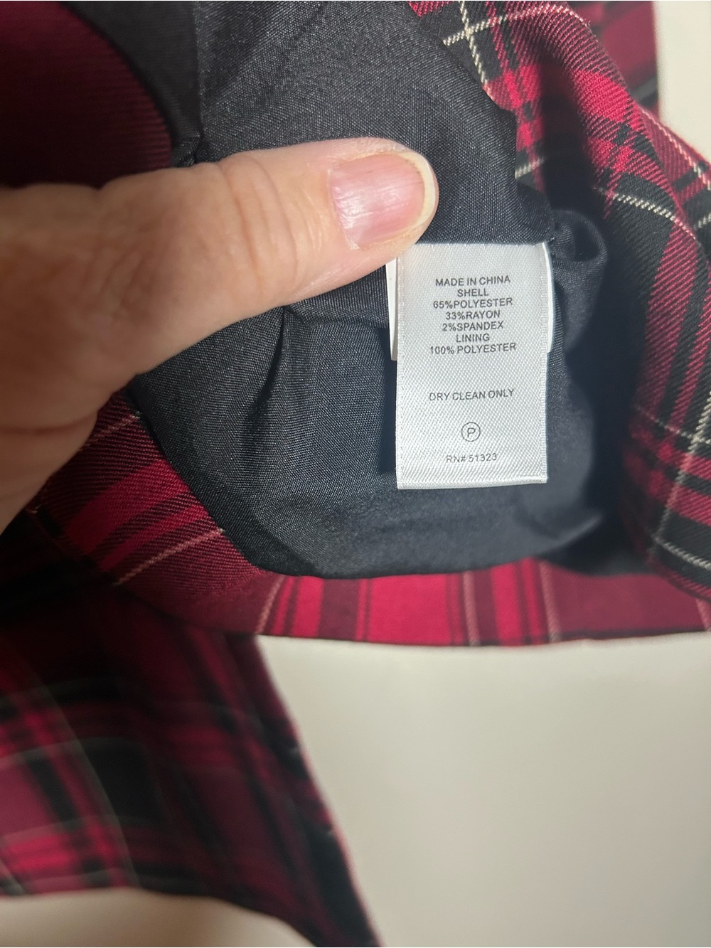 CeCe Red and Black Plaid Double-Breasted Blazer - Picture 9 of 10